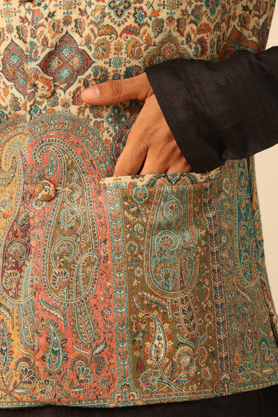 -  Viraj Fine Wool Silk Waist Coat