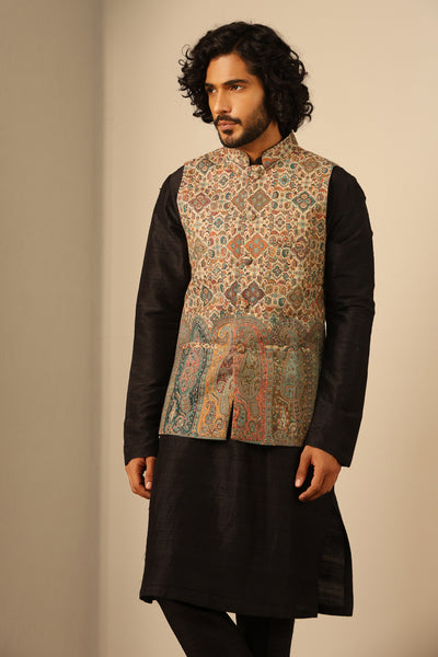 -  Viraj Fine Wool Silk Waist Coat