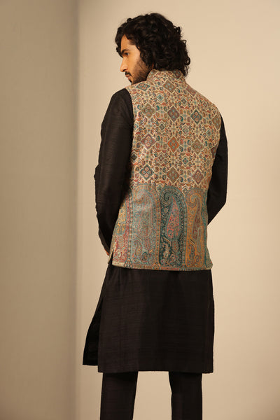 Viraj Fine Wool Silk Waist Coat
