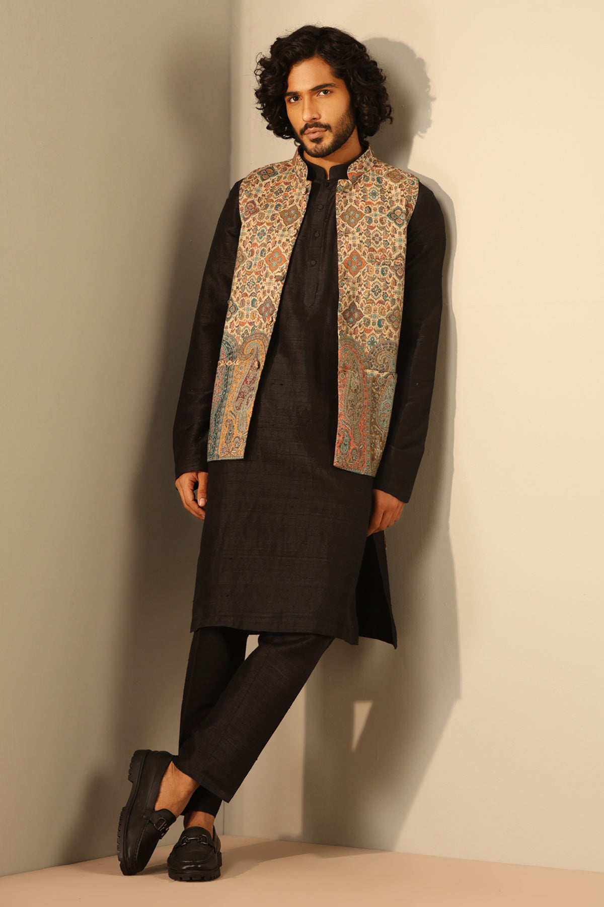 -  Viraj Fine Wool Silk Waist Coat