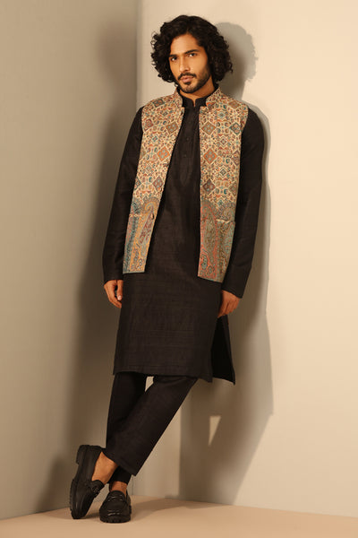 -  Viraj Fine Wool Silk Waist Coat