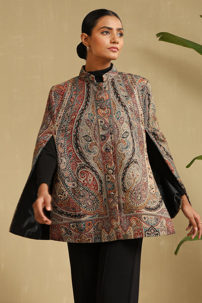 -  Jazz Fine Wool Silk Cape