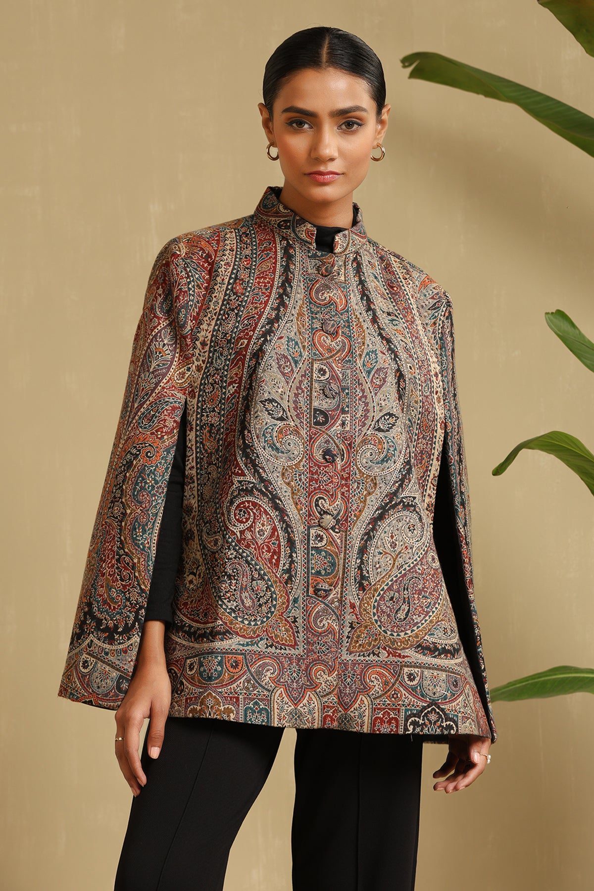 -  Jazz Fine Wool Silk Cape
