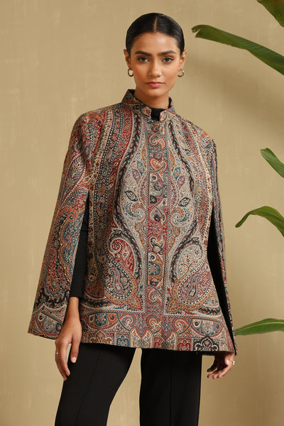 -  Jazz Fine Wool Silk Cape