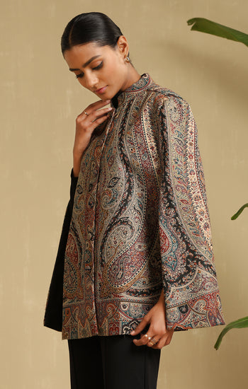 Jazz Fine Wool Silk Cape
