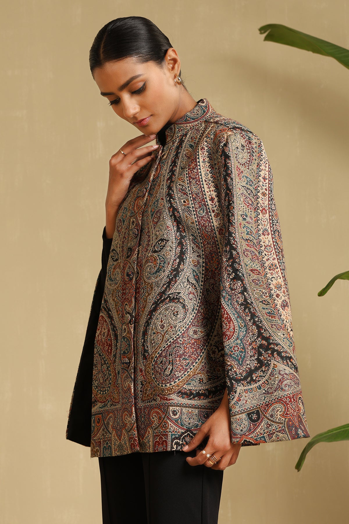 -  Jazz Fine Wool Silk Cape