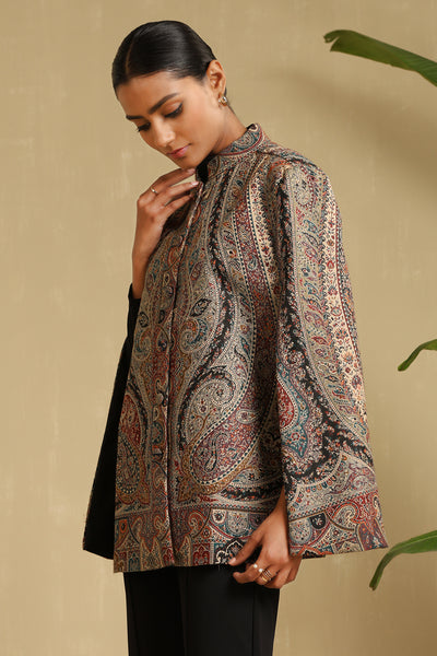 -  Jazz Fine Wool Silk Cape