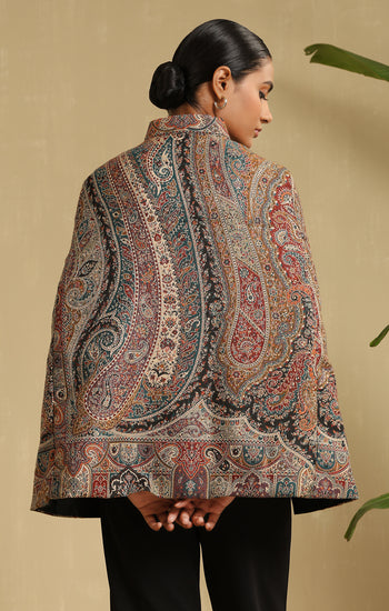 Jazz Fine Wool Silk Cape