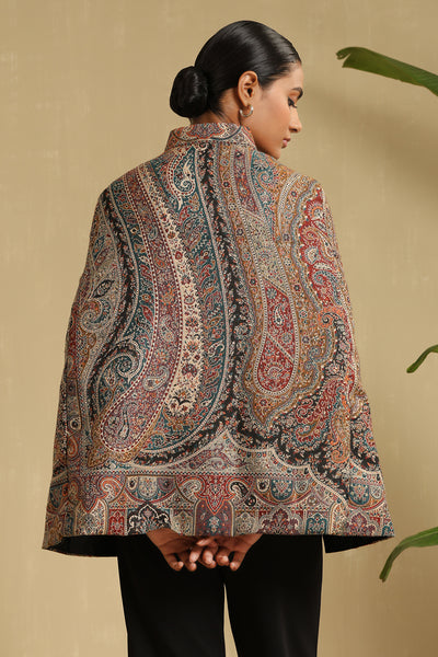 -  Jazz Fine Wool Silk Cape