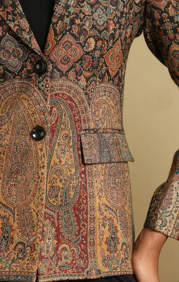 Raji Fine Wool Silk Blazer for Women