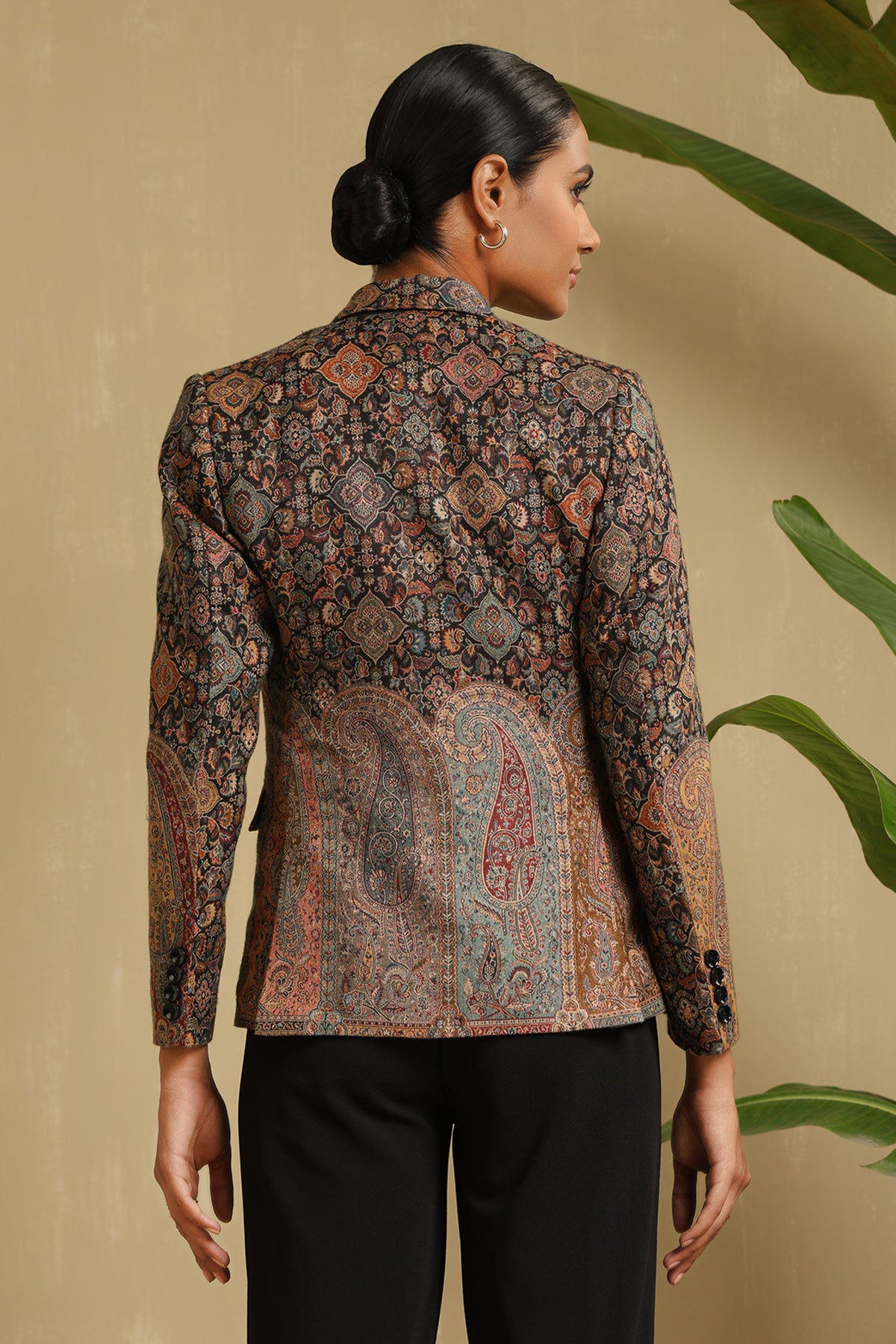 -  Raji Fine Wool Silk Full Jacket