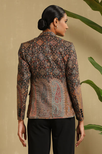 -  Raji Fine Wool Silk Full Jacket