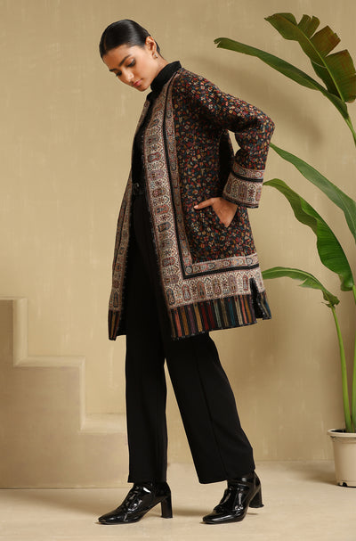 Tisa Reversible Fine Wool Silk Full Jacket