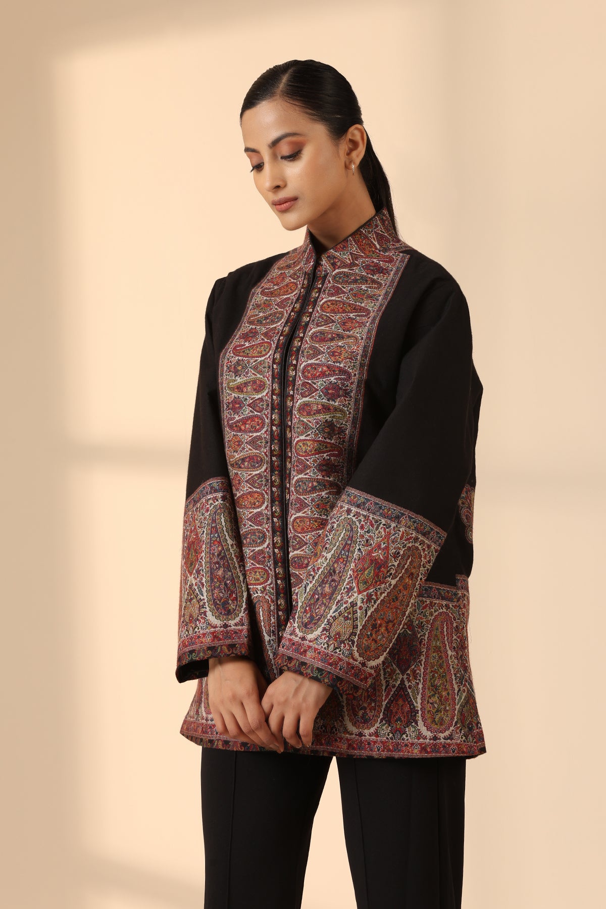 -  Shaz Fine Wool Silk Jacket