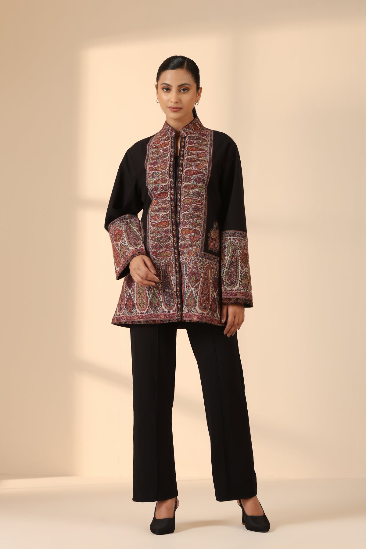 -  Shaz Fine Wool Silk Jacket