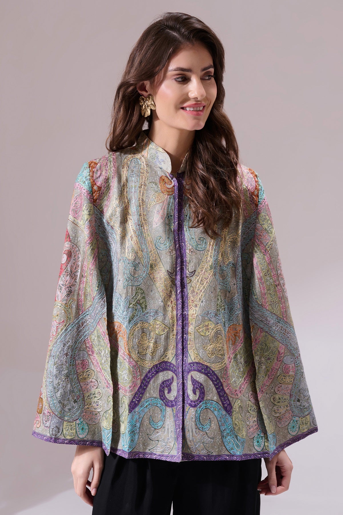 -  Tanishi Pashmina Blended Cape