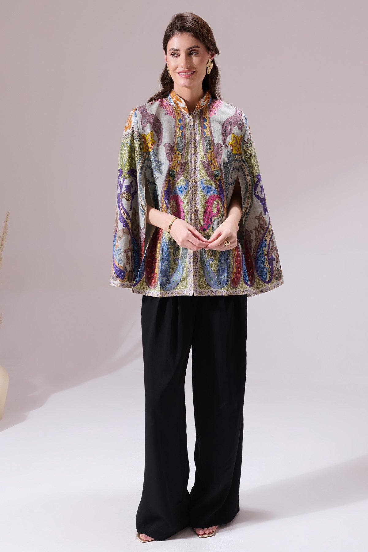 -  Tanya Pashmina Blended Cape