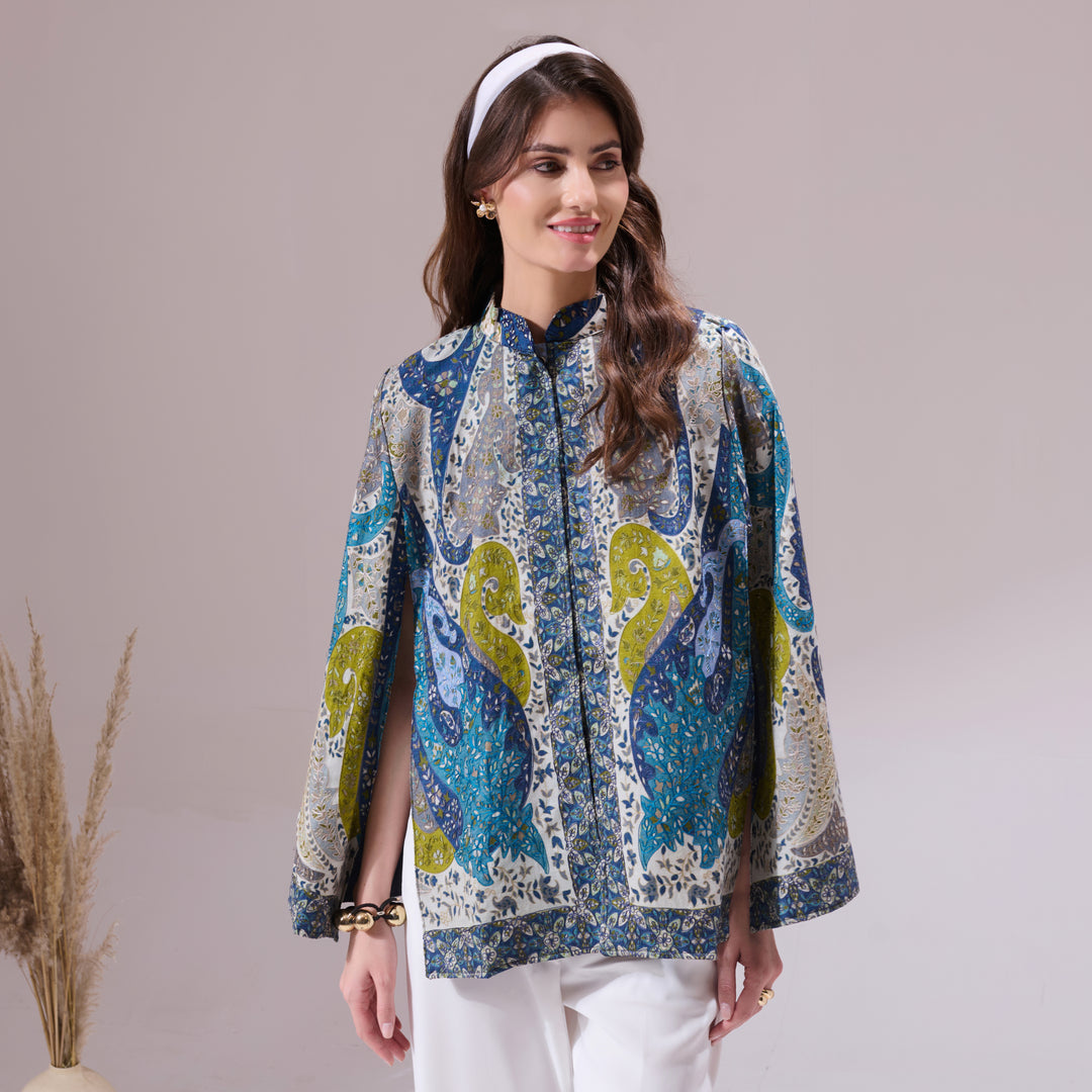 Tarika Pashmina Blended Embroidery Cape