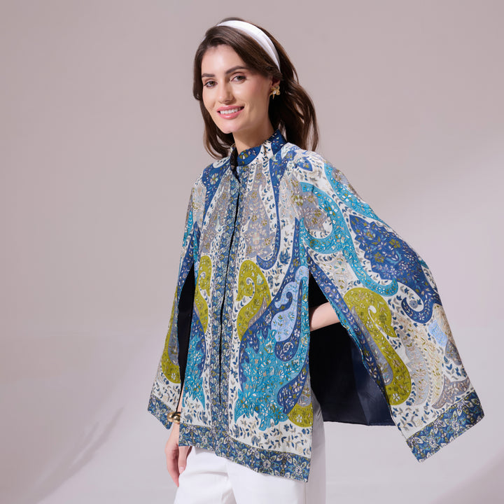 Tarika Pashmina Blended Embroidery Cape
