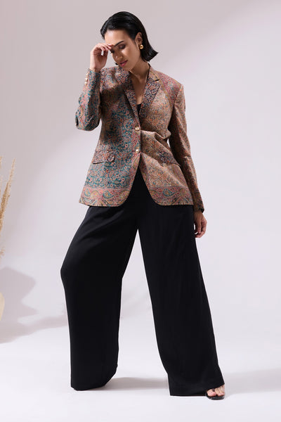 -  Tashi Fine Wool Silk Blazer