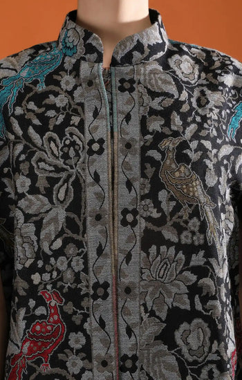 Ravya Fine Wool Silk Kani Blend Cape