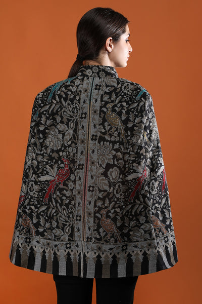 -  RAVYA FINE WOOL SILK KANI CAPE