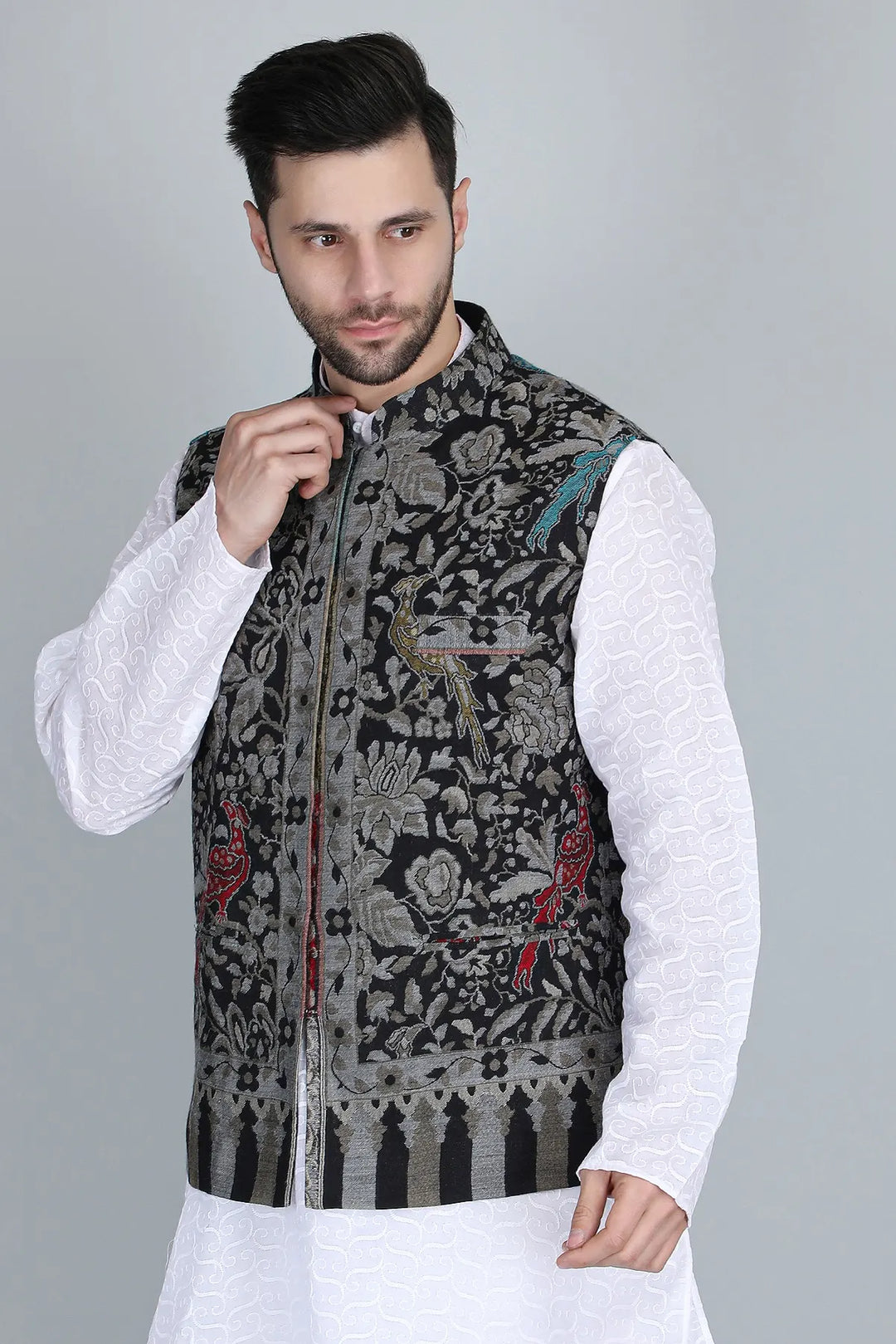 Neev Fine Wool Silk Kani Mens&