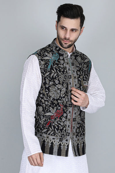 -  NEEV FINE WOOL SILK KANI JACKET