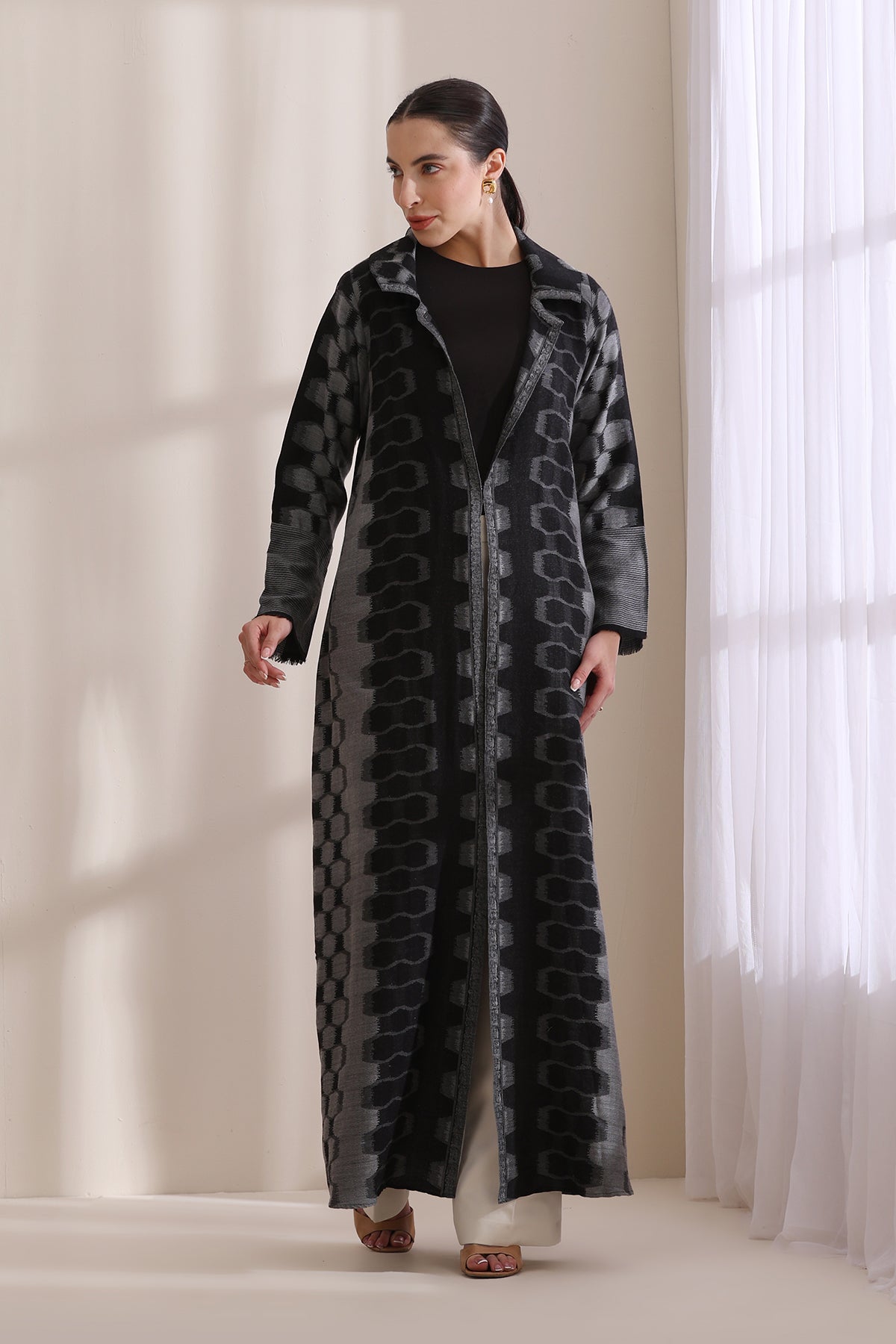 -  Lucia Kani Woven Long Jacket