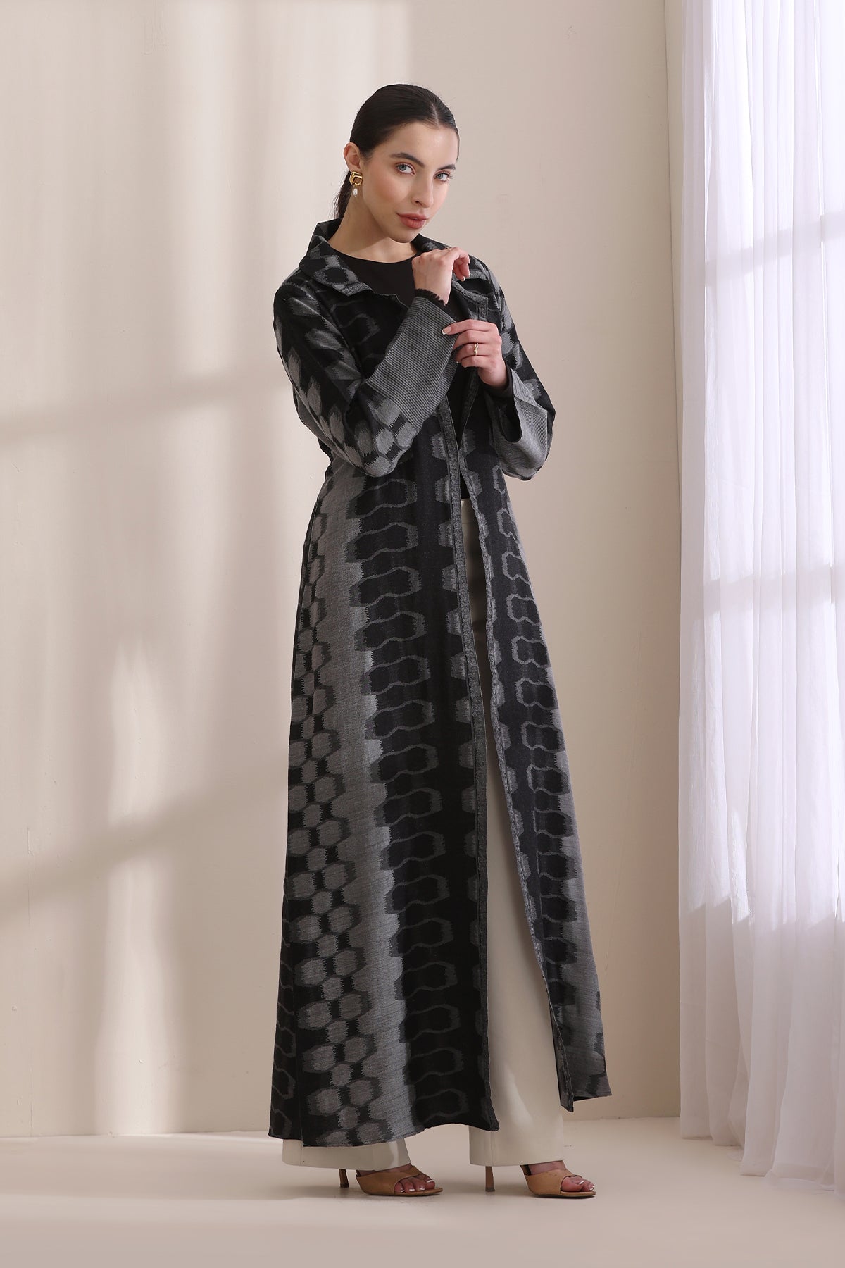 -  Lucia Kani Woven Long Jacket