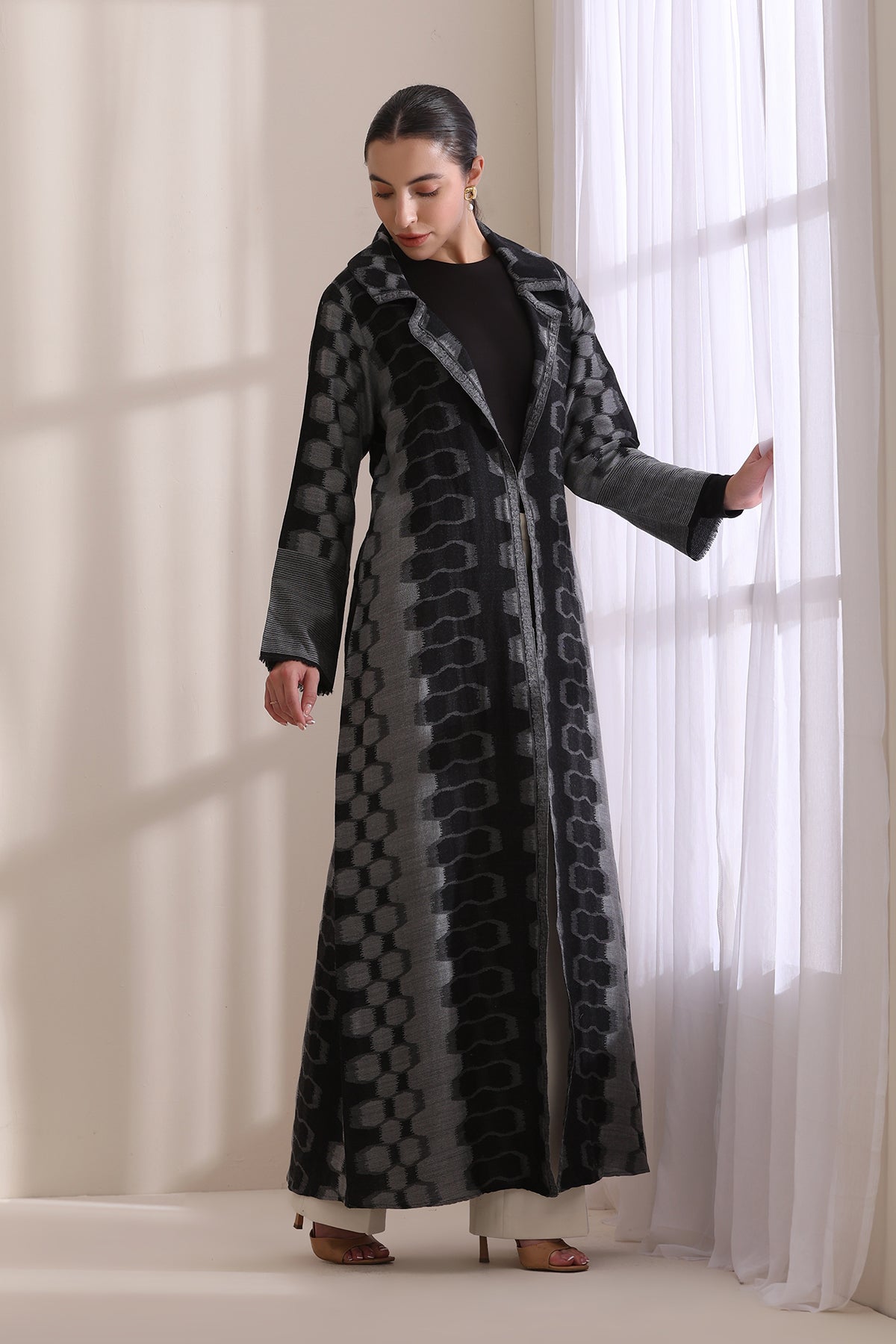 -  Lucia Kani Woven Long Jacket
