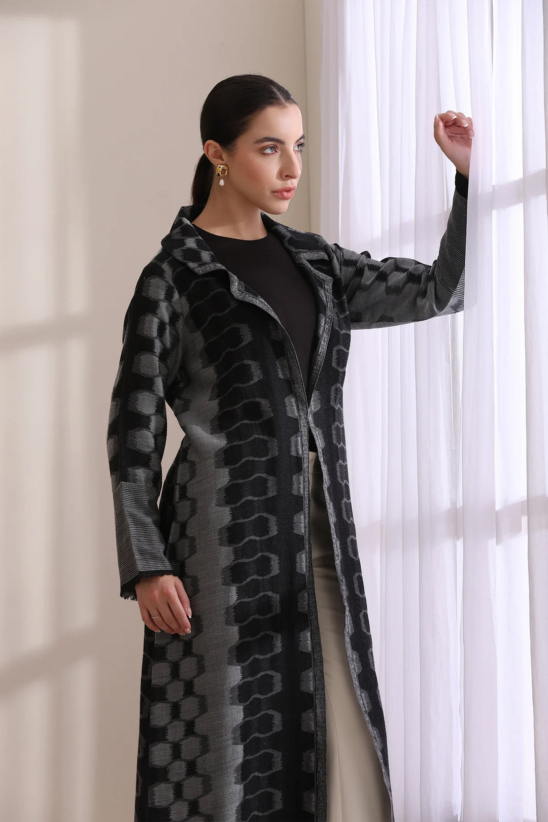 Lucia Kani Woven Long Cape