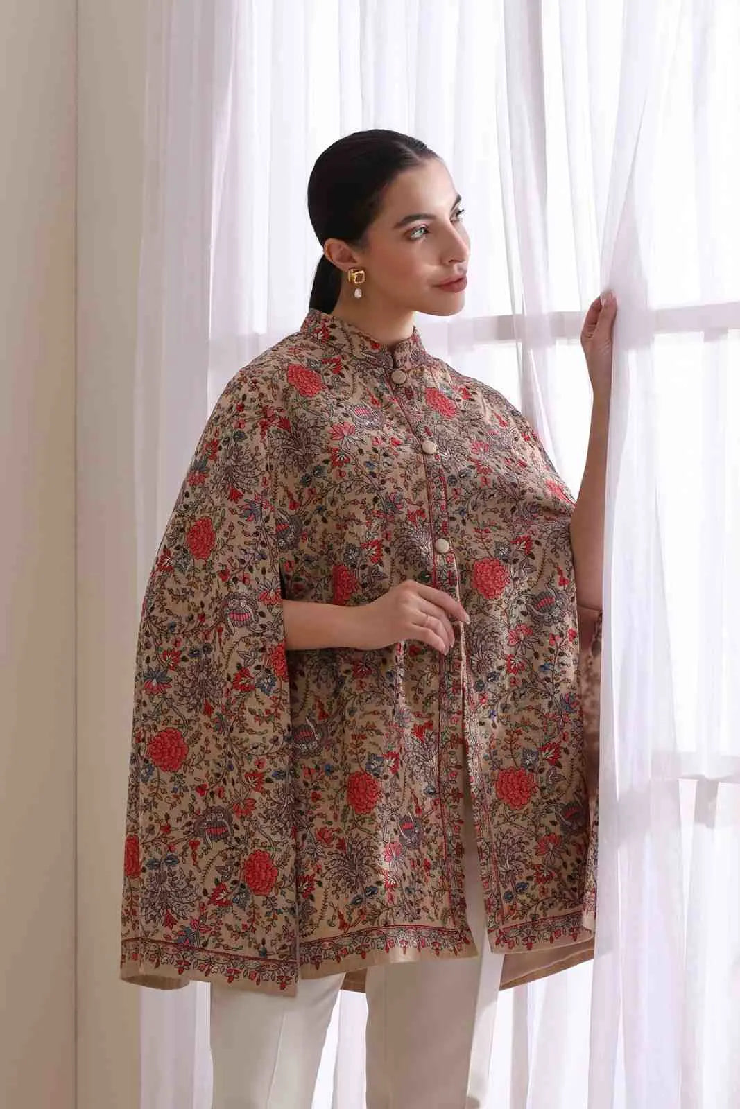 Gulab Embroidered Cape