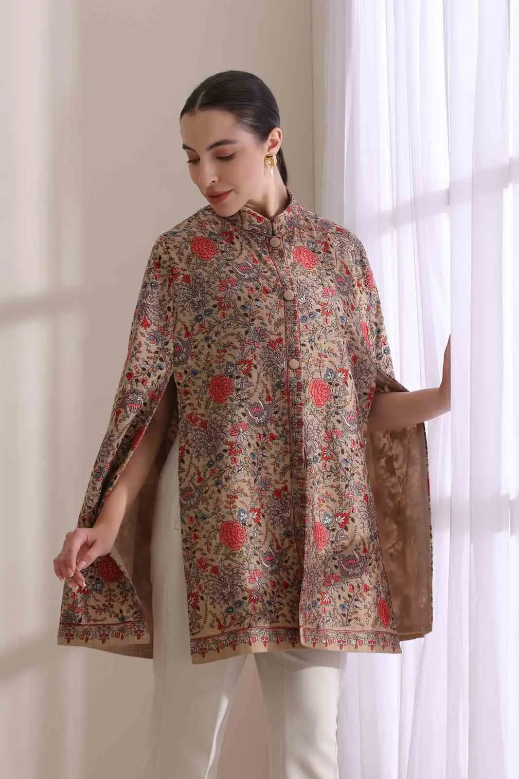 Gulab Embroidered Cape