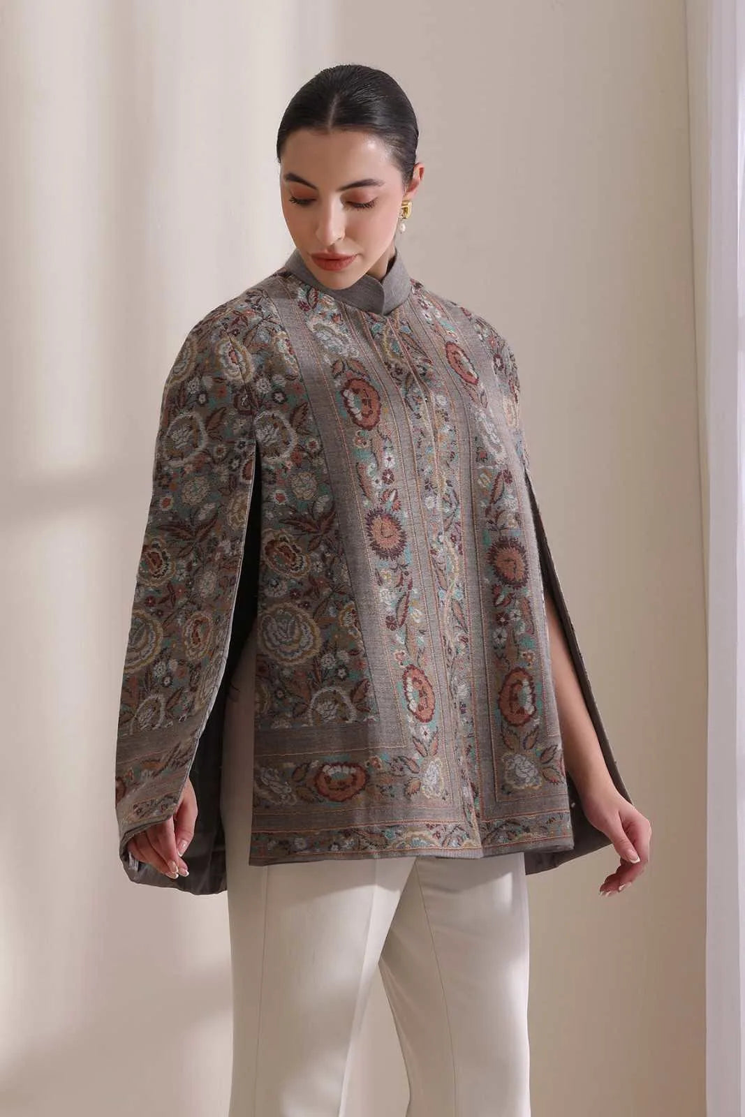 Cera Woven Kani Blend Cape