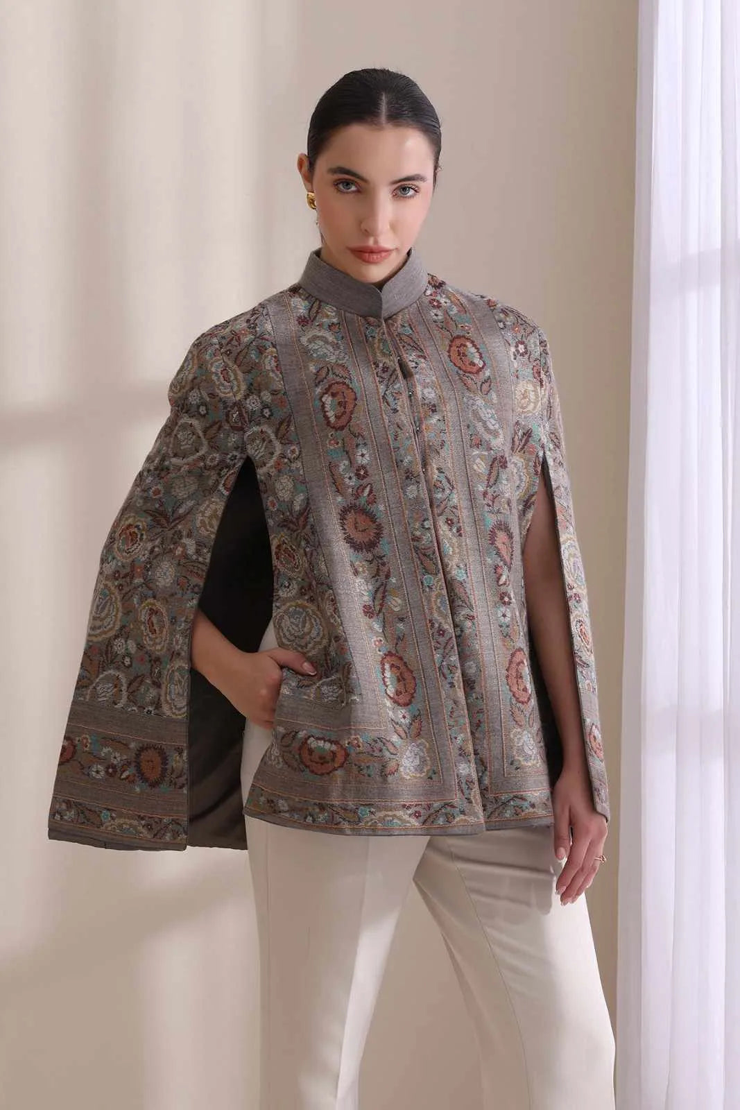 Cera Woven Kani Blend Cape