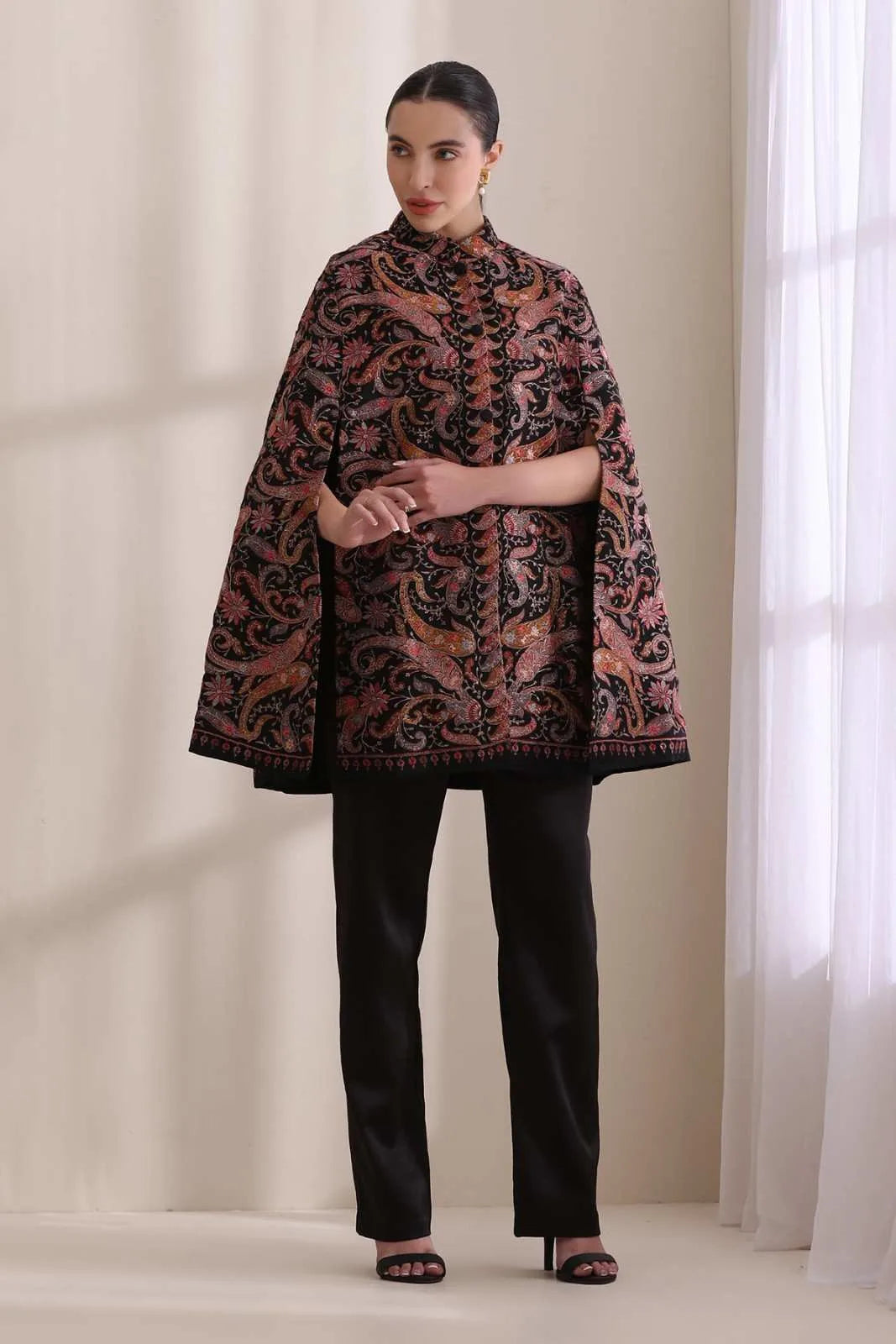 Emery Embroidered Cape