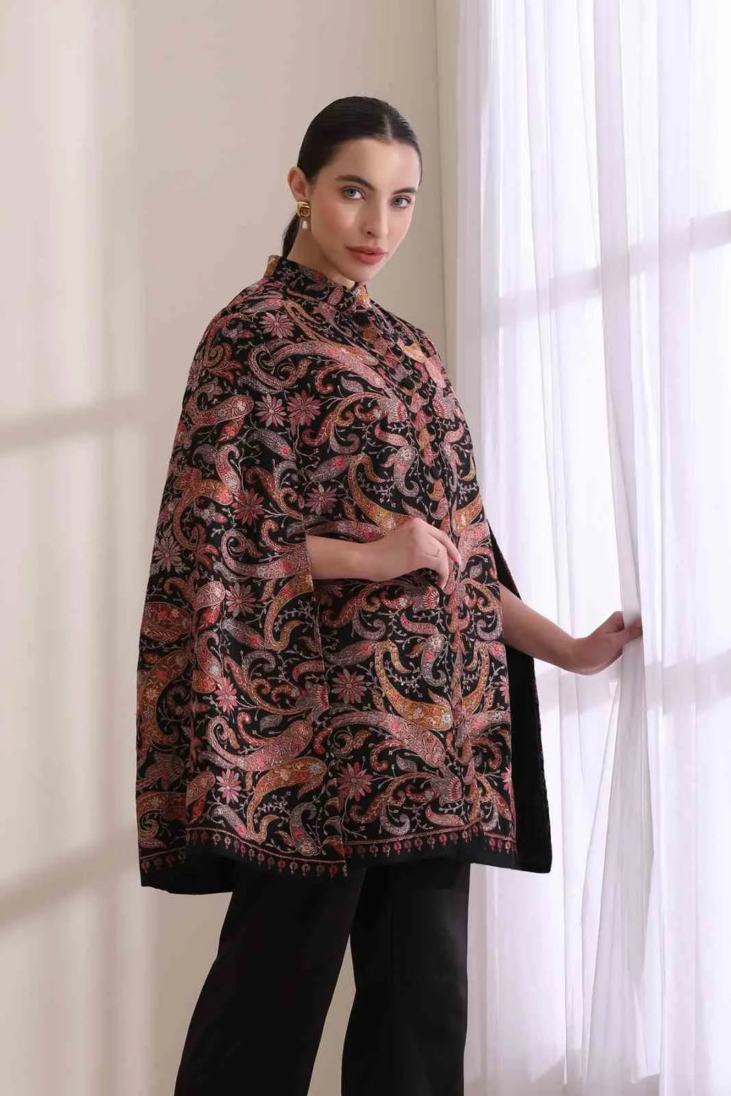 Emery Embroidered Cape