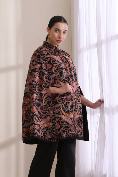 Emery Embroidered Cape