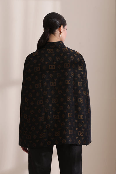 Dusala Cashmere Fine Wool Silk with Zari Cape