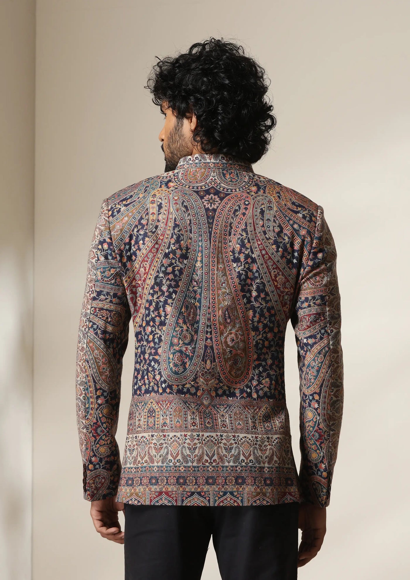 Regal Mosaic pashmina blend Jacket/Bandhgala