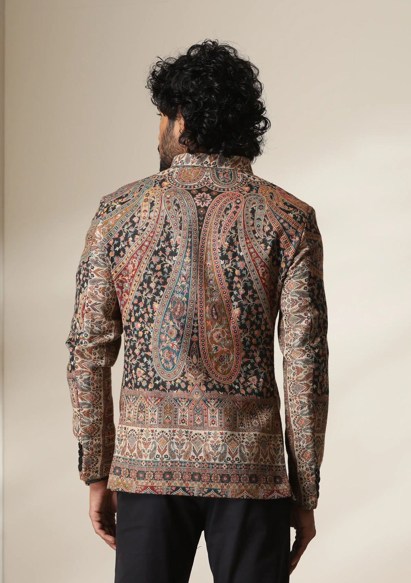 Regal Mosaic pashmina blend Jacket/Bandhgala