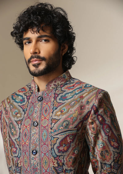 Kashmir Royal Heritage pashmina blend Jacket/Bandhgala