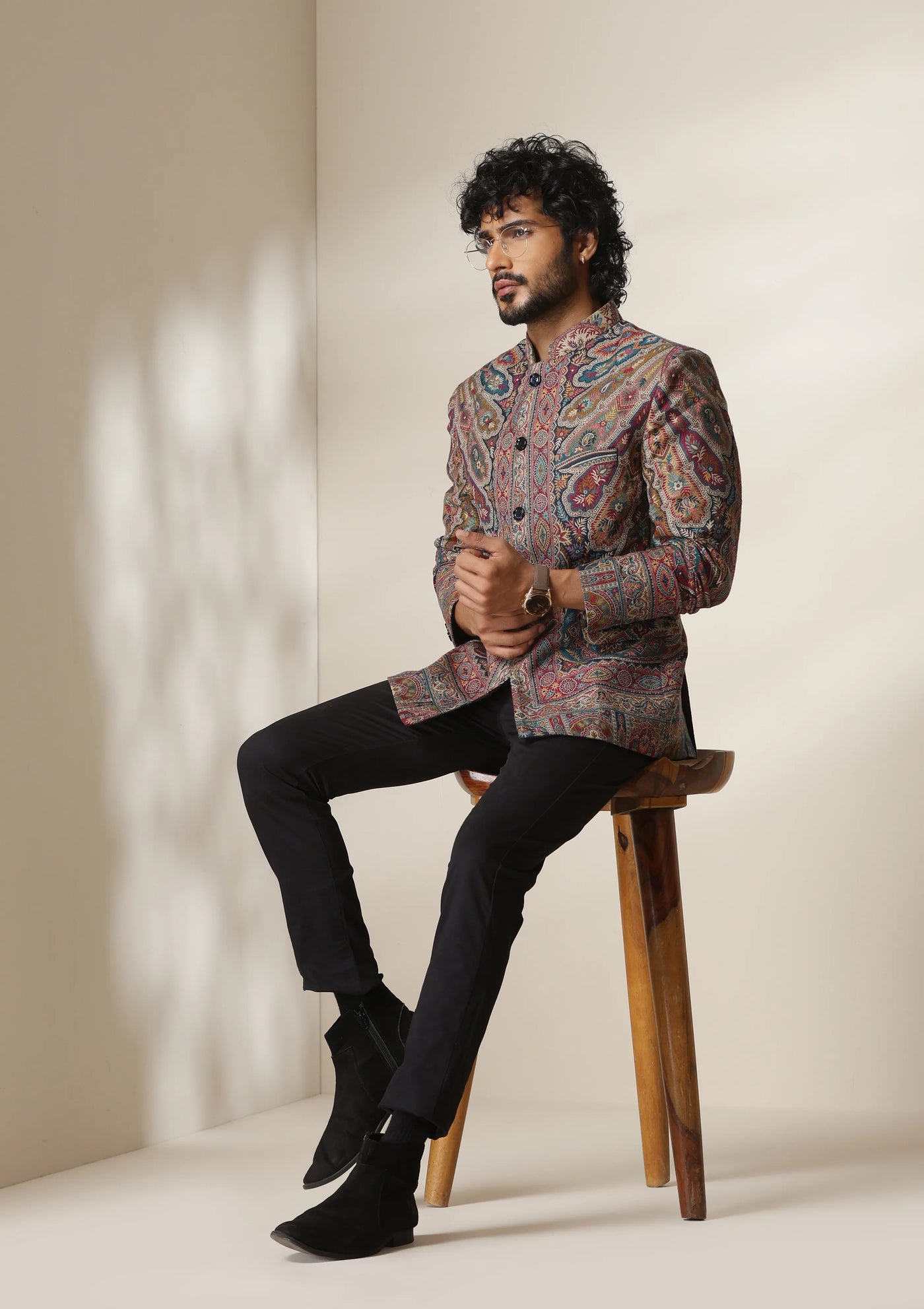 Kashmir Royal Heritage pashmina blend Jacket/Bandhgala