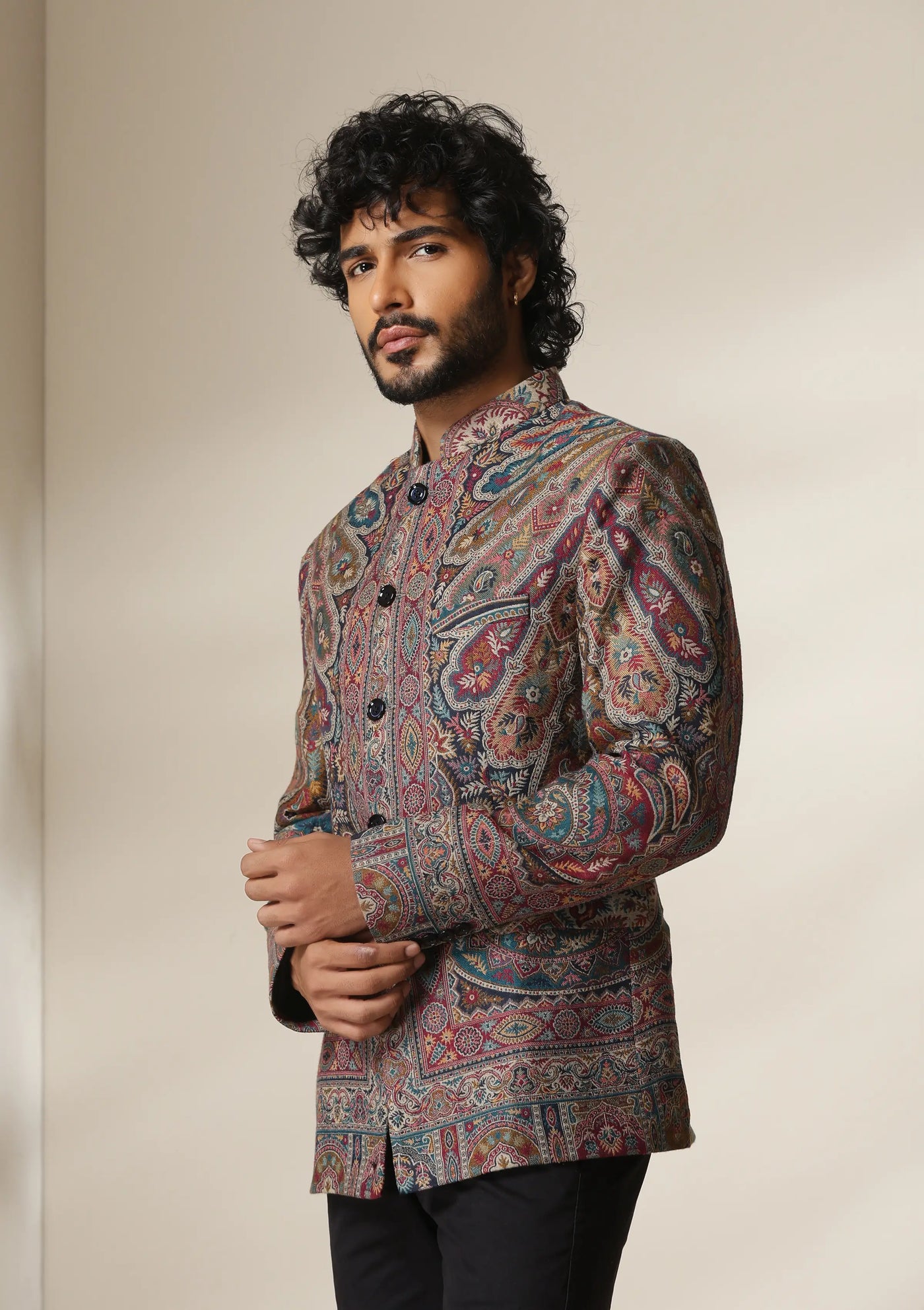 Kashmir Royal Heritage pashmina blend Jacket/Bandhgala