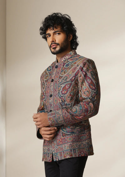 Kashmir Royal Heritage pashmina blend Jacket/Bandhgala