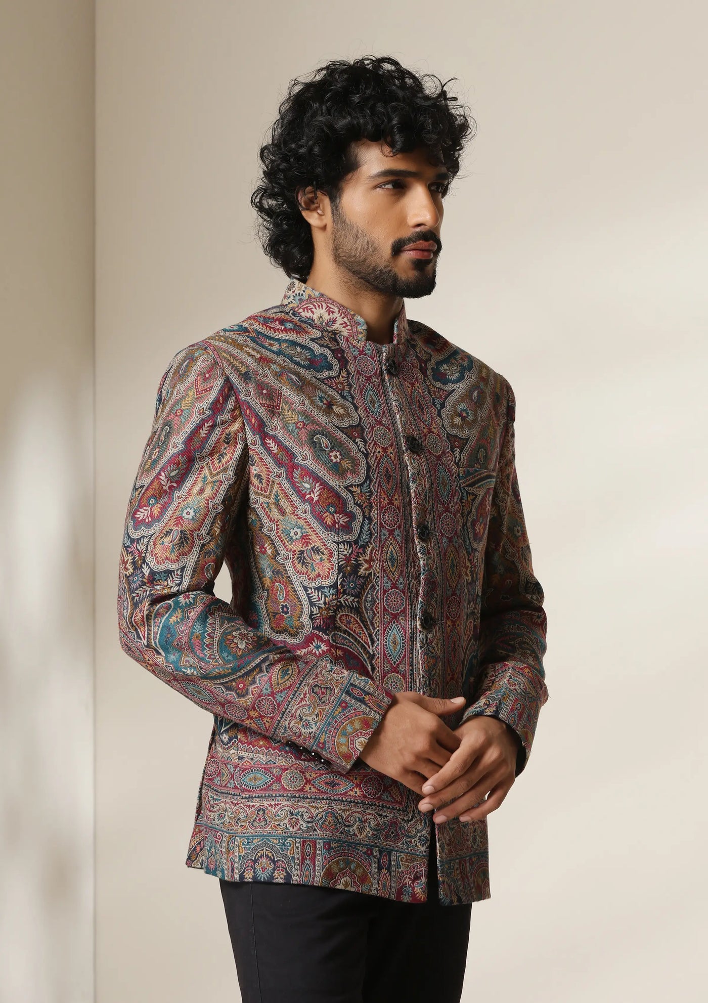 Kashmir Royal Heritage pashmina blend Jacket/Bandhgala