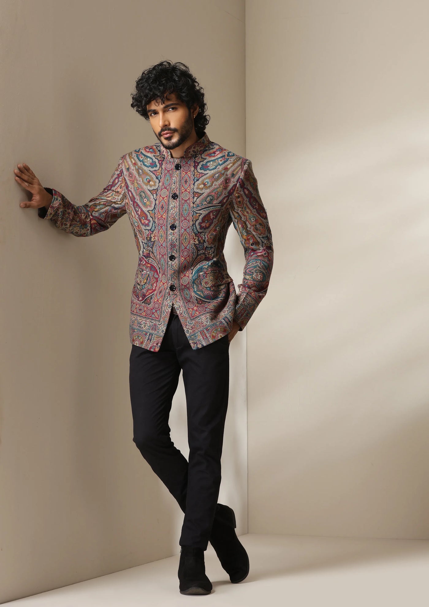 Kashmir Royal Heritage pashmina blend Jacket/Bandhgala