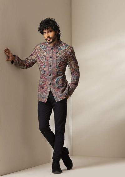 Kashmir Royal Heritage pashmina blend Jacket/Bandhgala