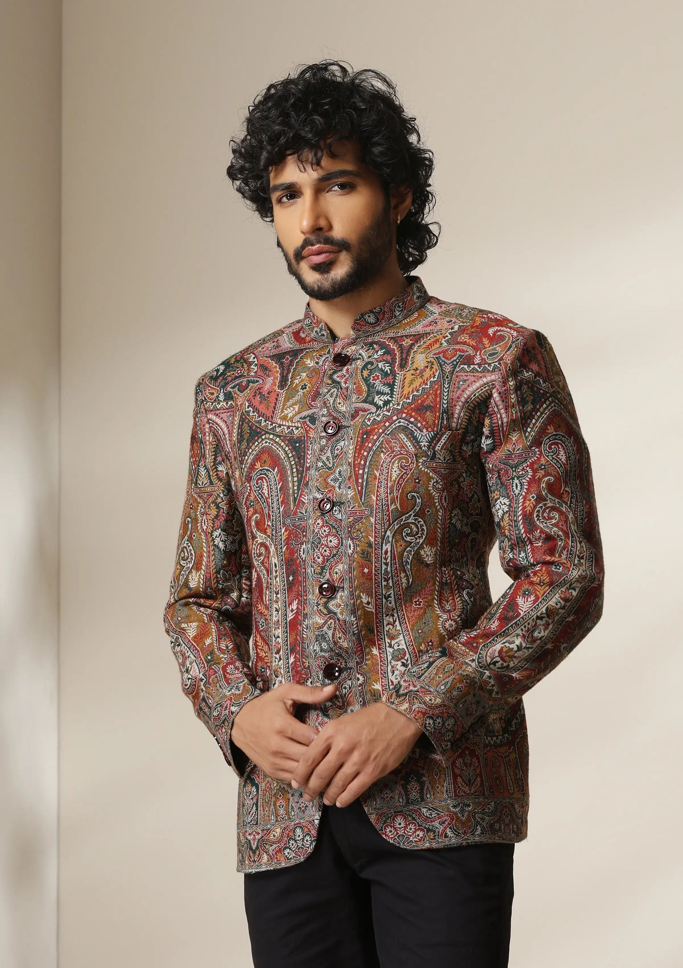 Persian Paisley pashmina blend Jacket/Bandhgala